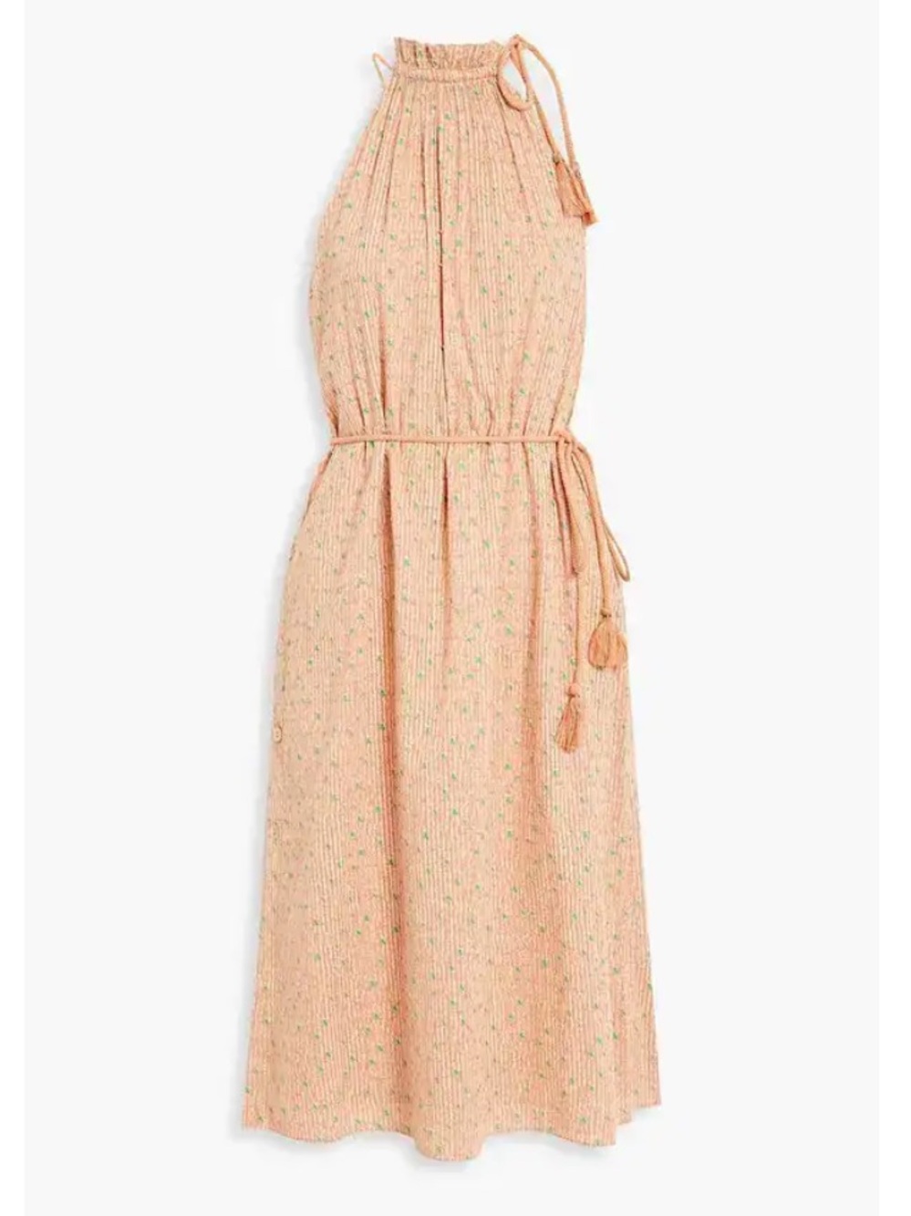 NWT Joie Peach Halter Dress with Tassel Tie